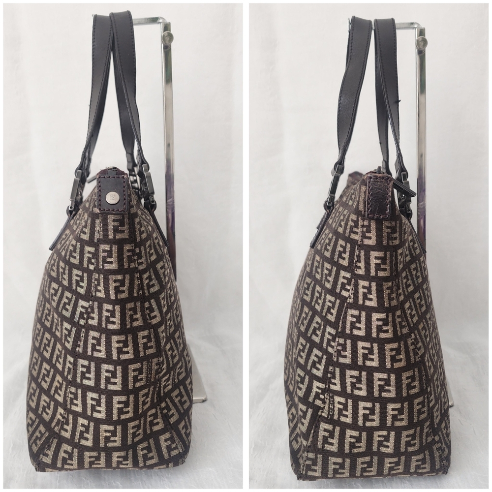 Auth Fendi Zucca FF Tote Bag - Picture 9 of 10